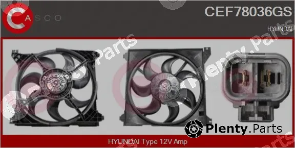 Casco CEF78036GS — Electric Motor, radiator fan
