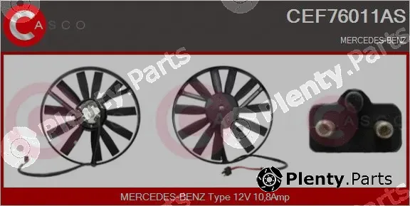 Casco CEF76011AS — Electric Motor, radiator fan