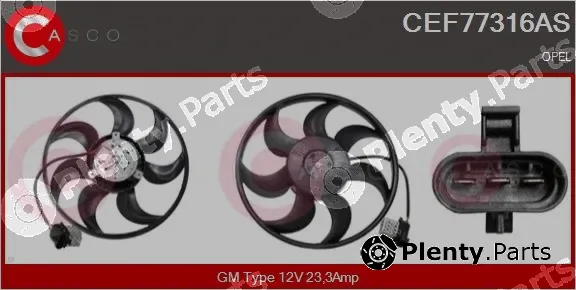 Casco CEF77316AS — Fan, engine cooling