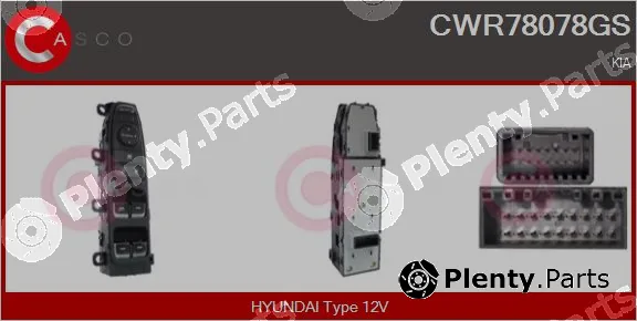 Casco CWR78078GS — Switch, window regulator