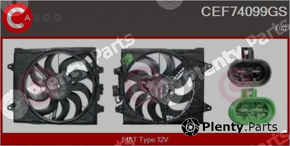 Casco CEF74099GS — Electric Motor, radiator fan