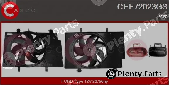 Casco CEF72023GS — Electric Motor, radiator fan