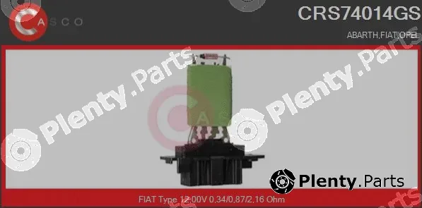 Casco CRS74014GS — Resistor, interior blower