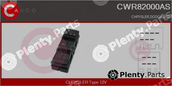 Casco CWR82000AS — Switch, window regulator