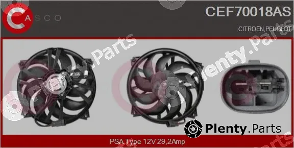 Casco CEF70018AS — Electric Motor, radiator fan