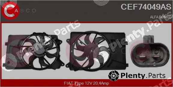 Casco CEF74049AS — Electric Motor, radiator fan