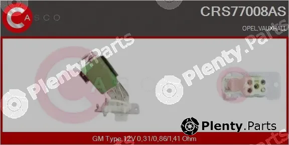 Casco CRS77008AS — Resistor, interior blower