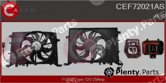 Casco CEF72021AS — Electric Motor, radiator fan