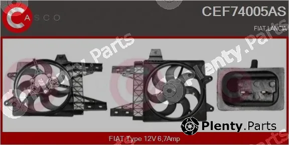 Casco CEF74005AS — Electric Motor, radiator fan