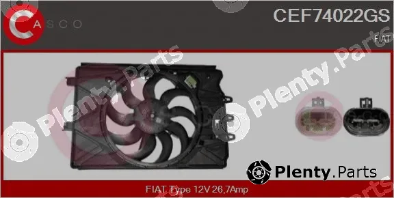 Casco CEF74022GS — Electric Motor, radiator fan