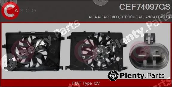 Casco CEF74097GS — Electric Motor, radiator fan