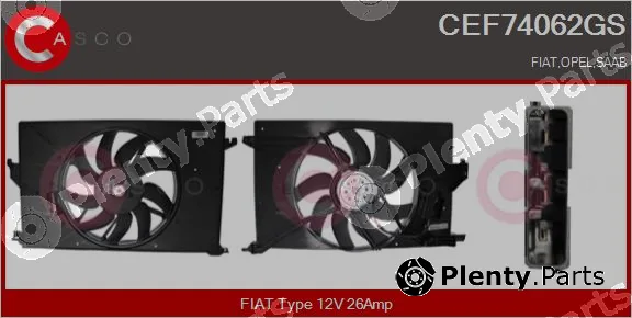 Casco CEF74062GS — Electric Motor, radiator fan