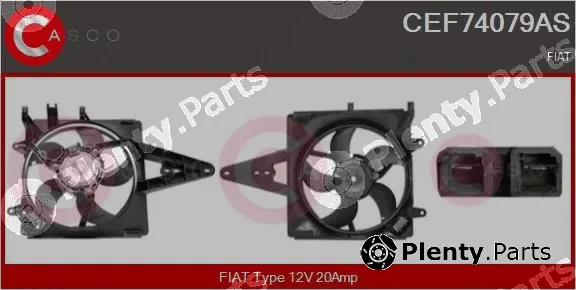 Casco CEF74079AS — Electric Motor, radiator fan