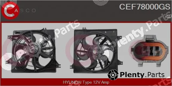 Casco CEF78000GS — Electric Motor, radiator fan