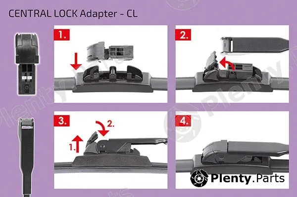 Heyner 300710 — Adapter, wiper blade CENTRAL LOCK