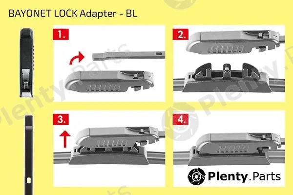 Heyner 300430 — Adapter, wiper blade BAYONET LOCK