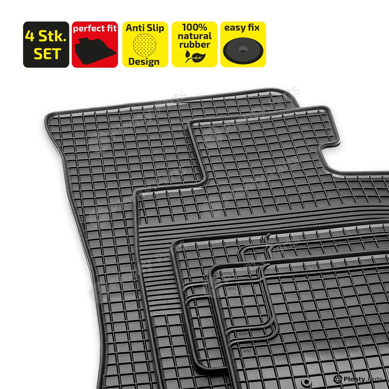 Heyner 737740 — Floor Mat Set Premium Gummi Fussmatten