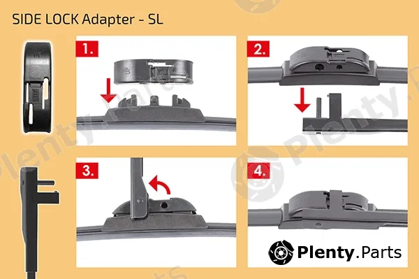 Heyner 300130 — Adapter, wiper blade SIDE LOCK
