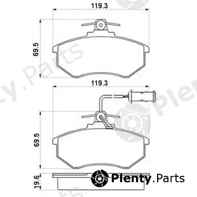 G.U.D GBP880185 — Brake Pad Set, disc brake