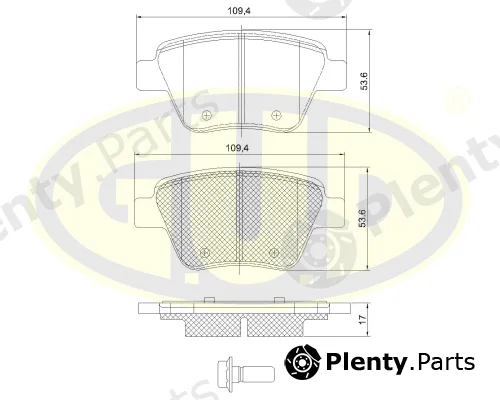 G.U.D GBP142000 — Brake Pad Set, disc brake