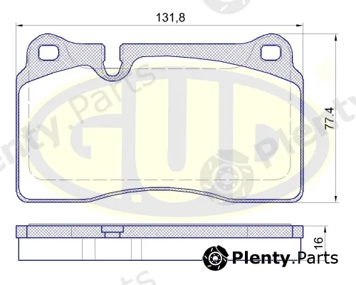 G.U.D GBP120000 — Brake Pad Set, disc brake