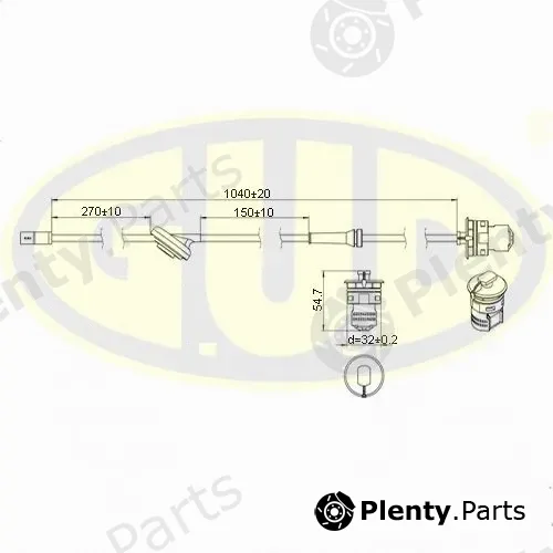 G.U.D GABS01009 — Sensor, wheel speed