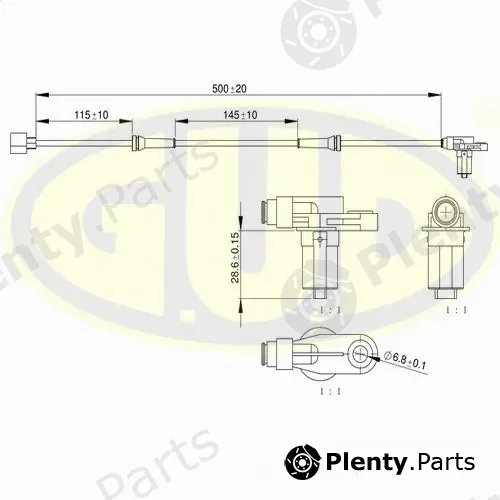 G.U.D GABS01029 — Sensor, wheel speed