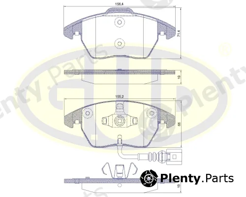 G.U.D GBP880104 — Brake Pad Set, disc brake