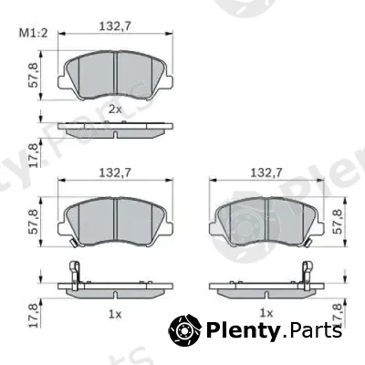 G.U.D GBP880184 — Brake Pad Set, disc brake