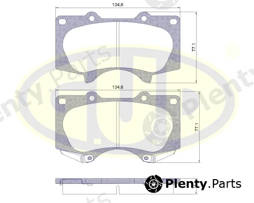 G.U.D GBP098800 — Brake Pad Set, disc brake