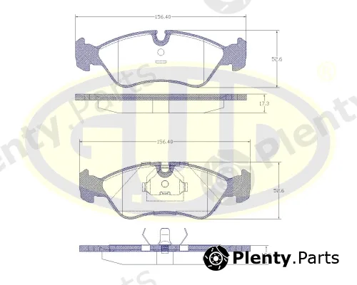 G.U.D GBP028620 — Brake Pad Set, disc brake