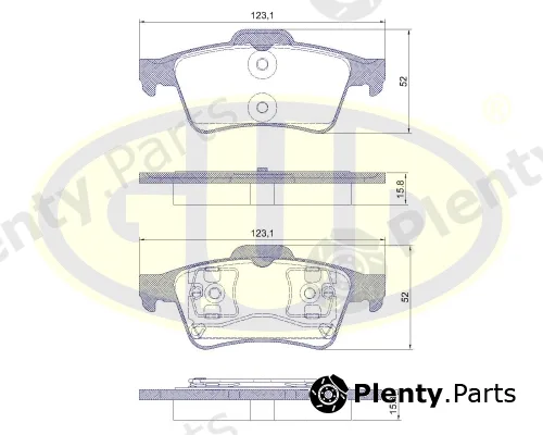 G.U.D GBP880118 — Brake Pad Set, disc brake