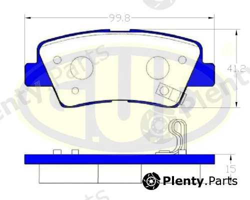 G.U.D GBP136202 — Brake Pad Set, disc brake