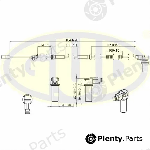 G.U.D GABS01016 — Sensor, wheel speed