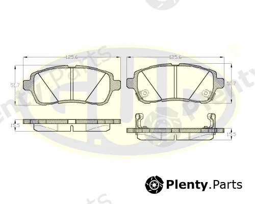 G.U.D GBP128102 — Brake Pad Set, disc brake