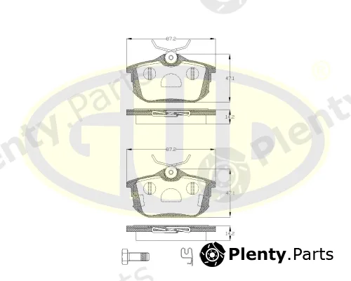 G.U.D GBP060512 — Brake Pad Set, disc brake