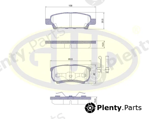 G.U.D GBP105102 — Brake Pad Set, disc brake