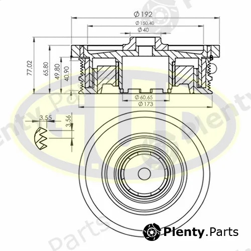 G.U.D GCP703002 — Belt Pulley, crankshaft
