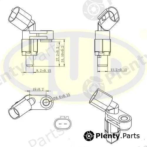 G.U.D GABS01023 — Sensor, wheel speed