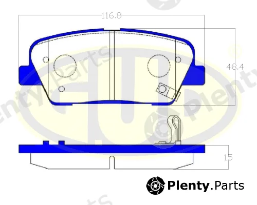 G.U.D GBP127402 — Brake Pad Set, disc brake
