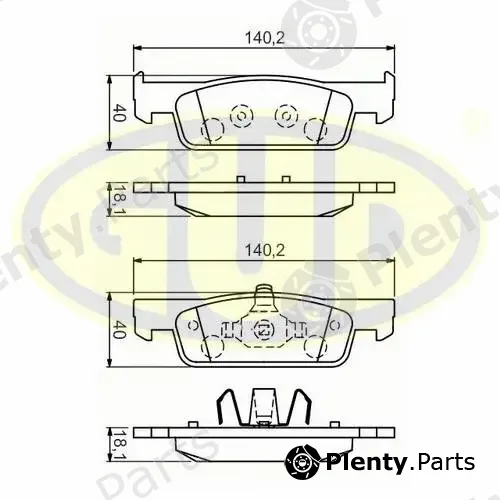 G.U.D GBP880126 — Brake Pad Set, disc brake