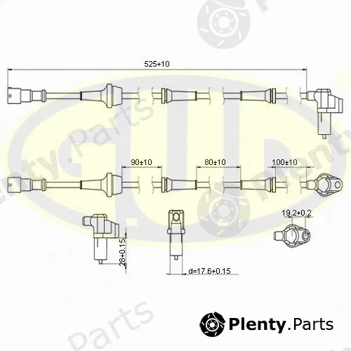 G.U.D GABS01006 — Sensor, wheel speed