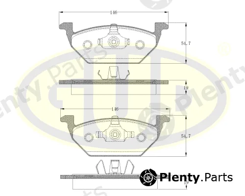 G.U.D GBP880124 — Brake Pad Set, disc brake