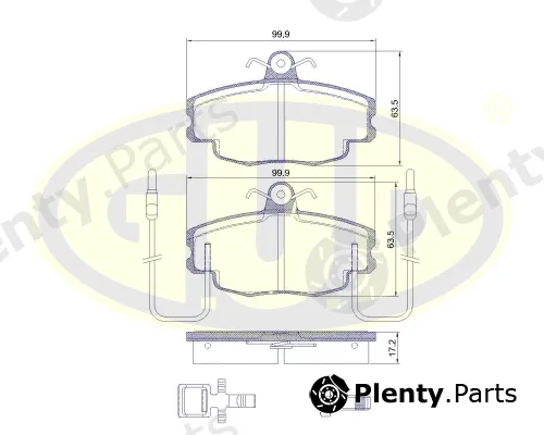 G.U.D GBP880123 — Brake Pad Set, disc brake