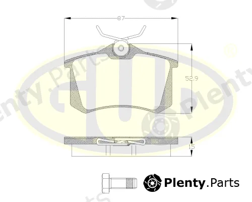 G.U.D GBP880103 — Brake Pad Set, disc brake
