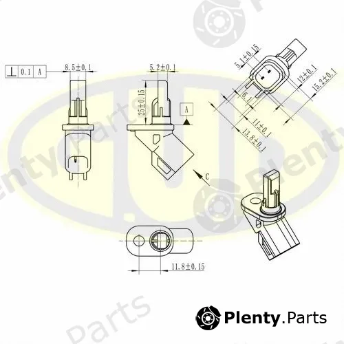 G.U.D GABS01406 — Sensor, wheel speed