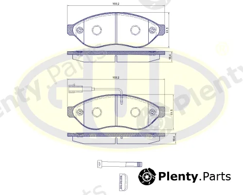 G.U.D GBP880140 — Brake Pad Set, disc brake