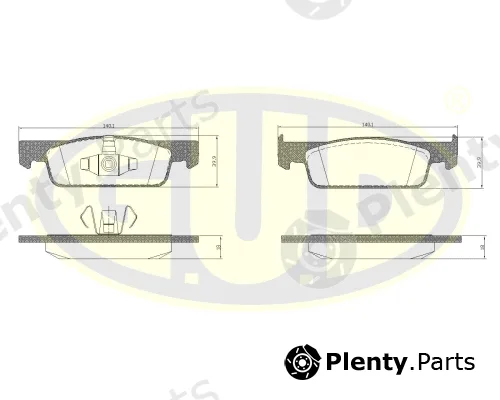 G.U.D GBP154000 — Brake Pad Set, disc brake