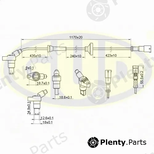 G.U.D GABS01002 — Sensor, wheel speed