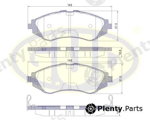 G.U.D GBP064502 — Brake Pad Set, disc brake